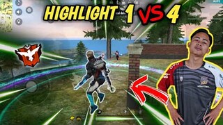 Unbeatable player FreeFire  (HighLight 1 vs 4 )