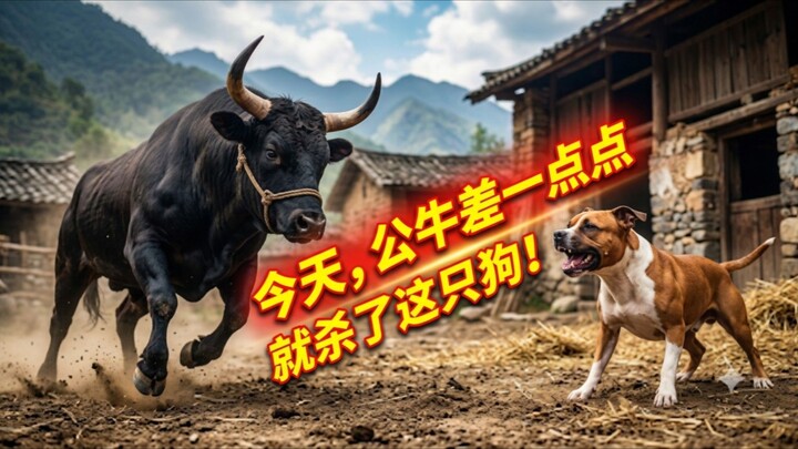 Oho Today the bull killed the dog.