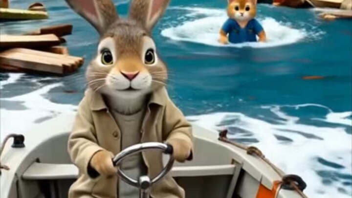 The Brave Rabbit Rescuer 🚤