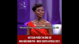 Vietsub ứng xử Miss South Africa 2021 - Top 5 Final Questions - Lalela Mswane, Zimi, Moratwe, Bianca