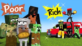 TOUCHING STORY - POOR VS RICH MONSTERS - MINECRAFT MONSTER SCHOOL