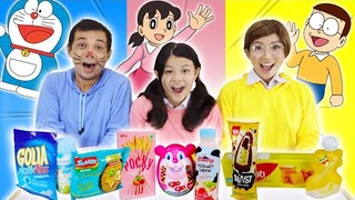 PILIH KARAKTER DORAEMON SESUAI MAKANAN 1 WARNA KESUKAAN KALIAN | Tantangan Lucu | CnX Adventurers