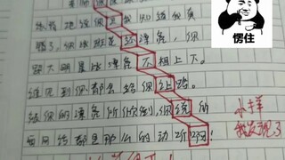 I suddenly came across my cousin's essay