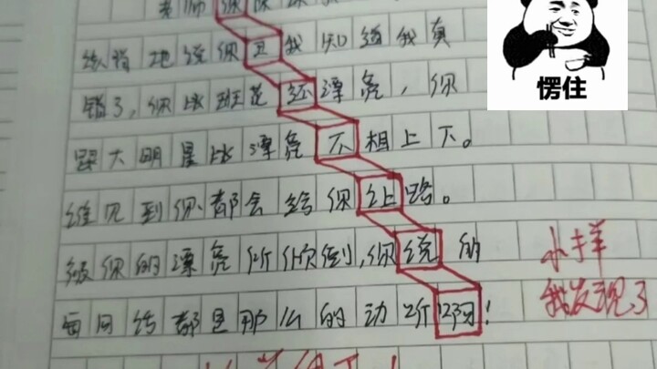 I suddenly came across my cousin's essay