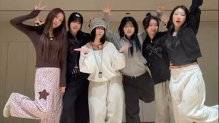 Direktur tari ILLIT, keimi, juga ikutan menari dengan kelinci yang dipinjamnya—tariannya sangat inda