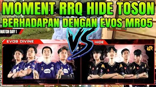 MOMENT RRQ HIDE FRONTAL GAMING TOSON! BERHADAPAN DENGAN EVOS MR05 - FFML SEASON 4 DEVISI 1