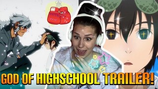 NEW ANIME ALERT!! God Of Highschool Trailer REACTION + REVIEW