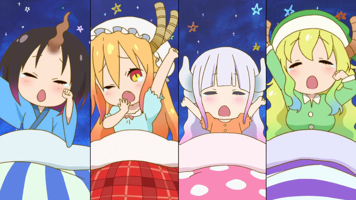 【1080P+/60 frames】Kobayashi’s Dragon Maid (both seasons) OP+ED No subtitles No STAFF table NC versio