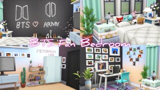 BTS/방탄소년단 Fan Bedroom (NO CC) - TS4 [SPEED BUILD]