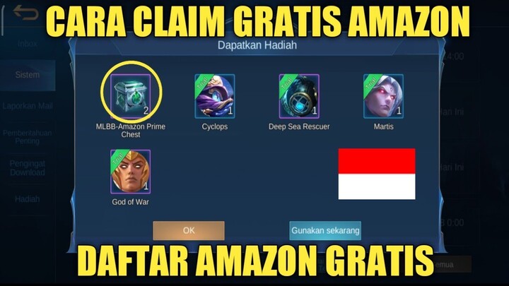 CARA DAFTAR AKUN AMAZON PRIME MOBILE LEGENDS TANPA BAYAR