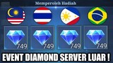 AMBIL RIBUAN DIAMOND !! EVENT DIAMOND SERVER BRAZIL, MALAYSIA, FILIPINA DAN THAILAND ! SEBELUM HABIS