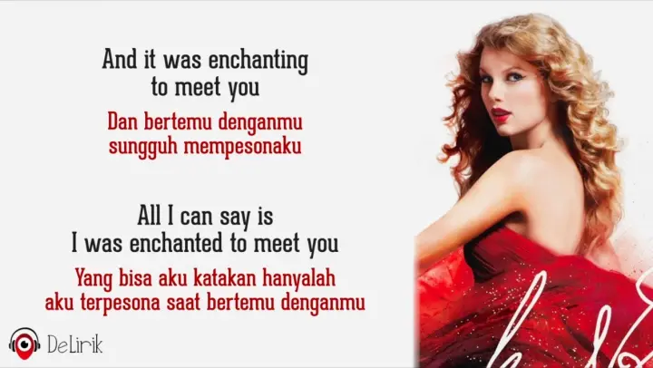 Enchanted - Taylor Swift (Lirik Lagu Terjemahan)
