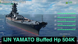 Modern Warships: IJN YAMATO Buffed HP.. 120 fps gameplay.