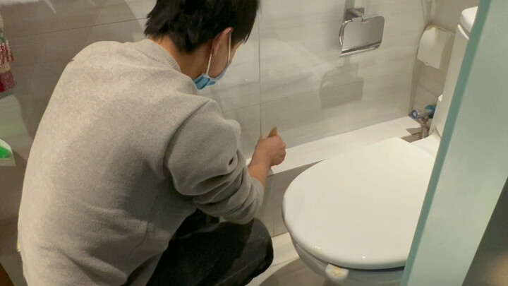 14平米的家，用微水泥翻新卫生间，顺便装个智能马桶盖