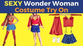 SEXY WONDER WOMAN COSTUME TRY ON