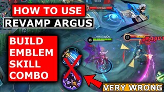 HOW TO USE REVAMP ARGUS | REVAMP ARGUS TUTORIAL | MOBILE LEGENDS