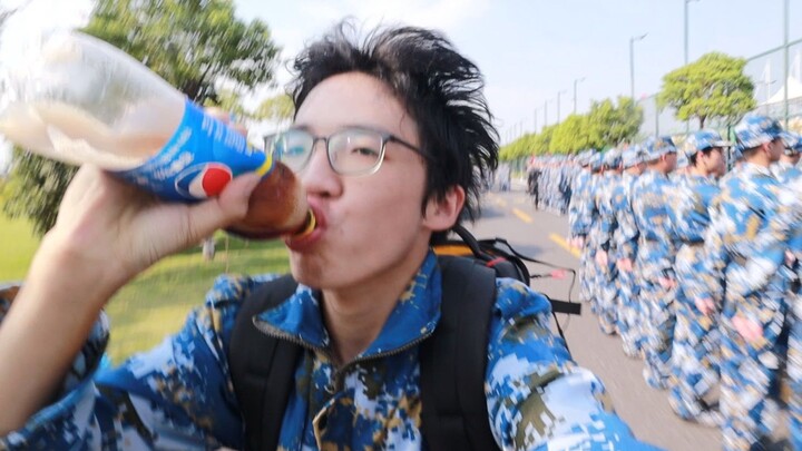 I almost got beaten by the instructor for drinking iced cola in front of the military training stude