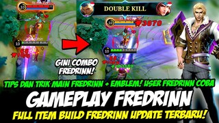 EMBLEM FREDRINN & BUILD FREDRINN TERSAKIT 2023❗ COMBO FREDRINN JUNGLER❗TUTORIAL & GAMEPLAY FREDRINN