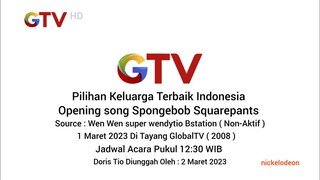 Cuplikan Opening song Nickelodeon Spongebob Squarepants Di GTV 1 Maret 2023 Changlink Bstation