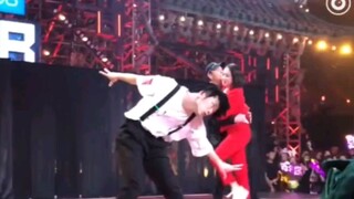 宋茜陈伟霆热血街舞团决赛饭拍表演