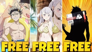 GLOBAL MIGHT BE COOKING WITH FREE SEASON CHARACTERS (THIS IS INSANE) - Black Clover Mobile