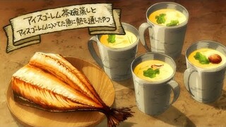 Ice Golem Savory Egg Custard and Cooked Fish | Delicious in Dungeon