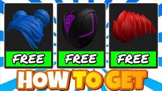 [FREE ITEMS] HOW TO GET THE RED PUNK MOHAWK, BLUE SPACE BUNS, AND CYBER RIDER HELMET | Roblox