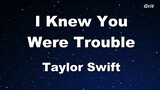 I Knew You Were Trouble  Taylor Swift Karaoke With Guide Melody
