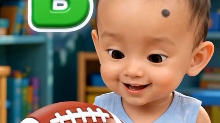 🍎 A is for Apple! ⚽ B is for Ball! 🐱 C is for Cat! 🎉 Let’s learn ABC together! #KidsLearning #ABC