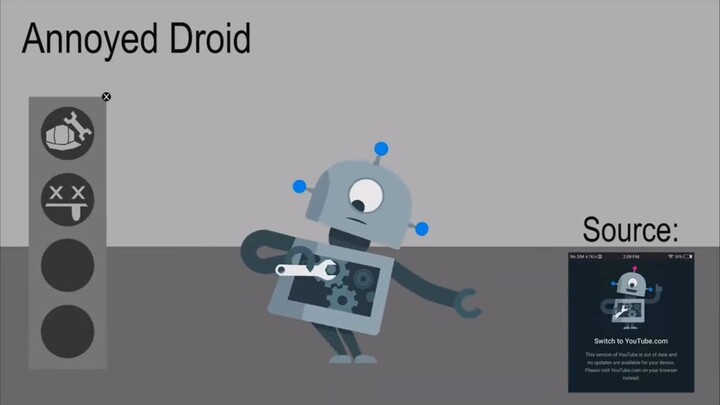 Annoyed Droid, but its in MSM Composer  Something Went Wrong Island