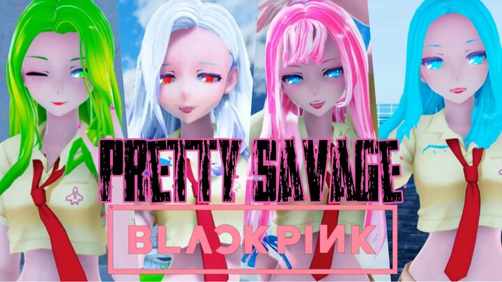 [MMD] Miku.Haku.Luka.Gumi - BLACKPINK / Pretty Savage