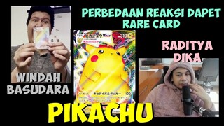 DAPET KARTU PIKACHU RARE WINDAH BASUDARA VS RADITYA DIKA