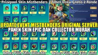 UPDATE PRIZEPOOL EVENT SKIN MISTBENDERS ORIGINAL SERVER! TOKEN DRAW GRATIS 2 RONDE - Mobile Legends