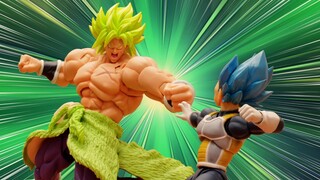 DRAGON BALL Stop Motion Action - Broly vs Vegeta Trunks and Goku (Full Video)