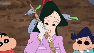 Crayon Shin-chan menggali ubi liar