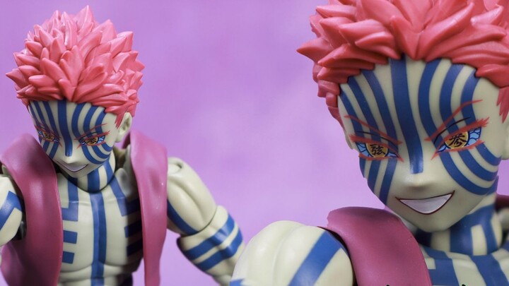 The Best Yet?! Bandai SHF Demon Slayer Upper Rank 3 Akaza Unboxing and Playing [Wuang Wang's Playset