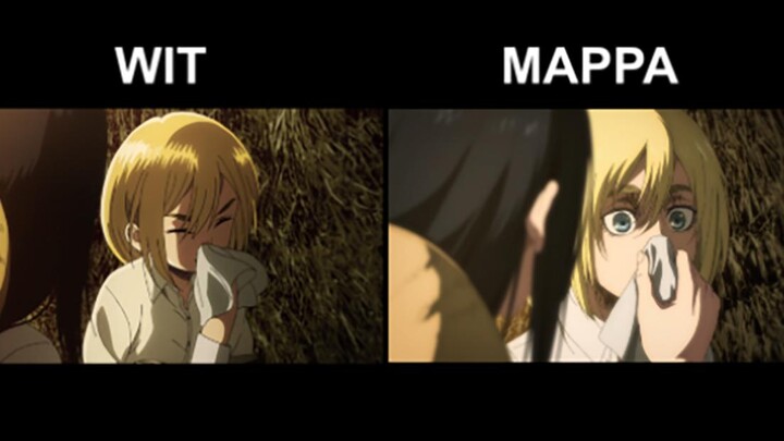 [ล่าสุด/ฮิสเตรีย/ยักษ์] เปรียบเทียบสไตล์การทาสี MAPPA & WIT