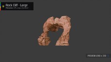 SHOWCASE_ Cliff Large Standard (PF Desert Pack) _ PSX Retrostyle Game Asset