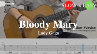 Bloody Mary (Sped Up/Tiktok) - Lady Gaga | Fingerstyle Guitar TAB (+ Slow & Easy)