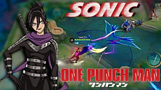 SPEED-O'-SONIC in MLBB 😱😱 [ ONE PUNCH MAN × MLBB SKIN COLLABORATION ]