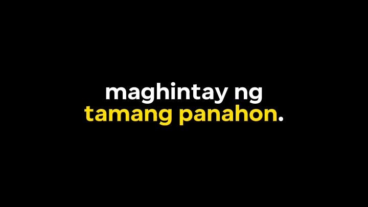 Kung hindi ka kikilos ngayon, kailan pa?