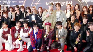 aespa IVE NCTDREAM首尔歌谣大赏结束一起大合影