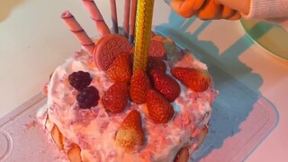 Homemade birthday cake