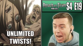 IS THIS ANIME DONE GIVING US PLOT TWISTS!? - Attack On Titan Season 4 Episode 19 - Rich Reaction