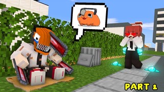 Monster School : Chainsaw Man Life Story with The Bridge Worm (Best Friend) - PART 2 Minecraft