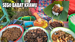 WAJIB COBA NASI BABAT KRAWU YANG SATU INI ||| ENAK POLL WARUNG BU FITRI (PPS) - kuliner khas gresik