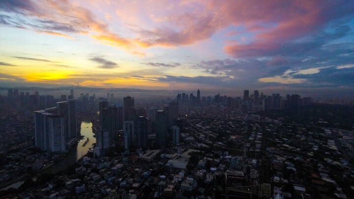 Sunrise & Blue Sky Timelapse in Poblacion Makati, Metro Manila, Philippines (69th floor)