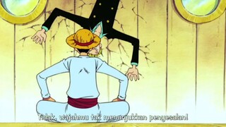 kelakuan luffy selalu bikin emosi crewnya.