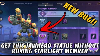 NEW BUG!! JAWHEAD SACRED STATUE BUG GET THIS WITHOUT BUYIN STARLIGHT | MOBILE LEGENDS