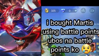 MLBB/ I Bought Martis using battle points Gandang gametin